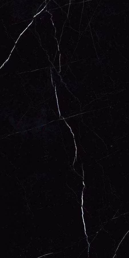 Керамогранит 120x60 Boreale Black Glamour полированная черный мрамор Italica