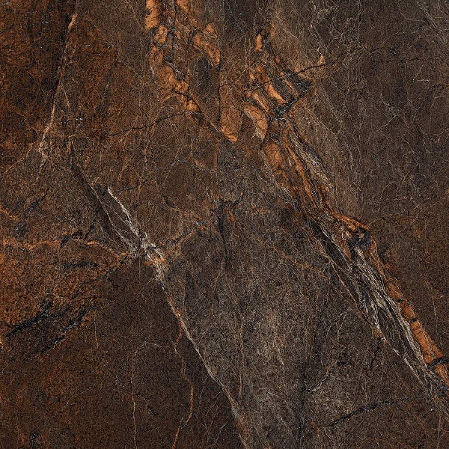 Керамогранит 60x60 Forest Brown Glamour полированная темно-коричневый мрамор 9мм Italica
