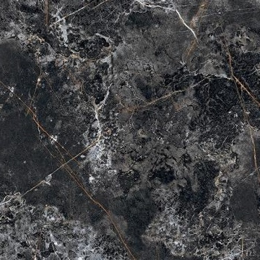 Керамогранит 60x60 Galaxy Glamour полированная черный мрамор 9мм Italica