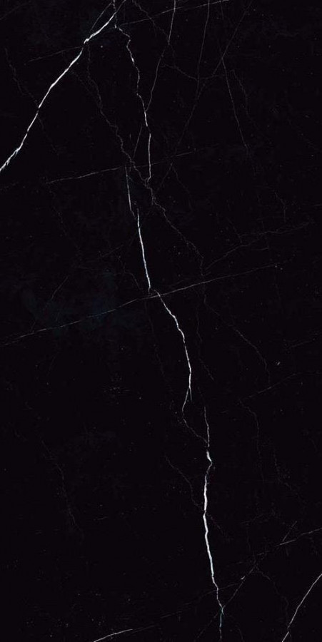 Керамогранит 120x60 Boreale Black Glamour полированная черный мрамор Italica