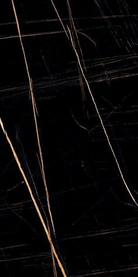 Керамогранит 120x60 Saint Laurent Glamour полированная черный мрамор Italica