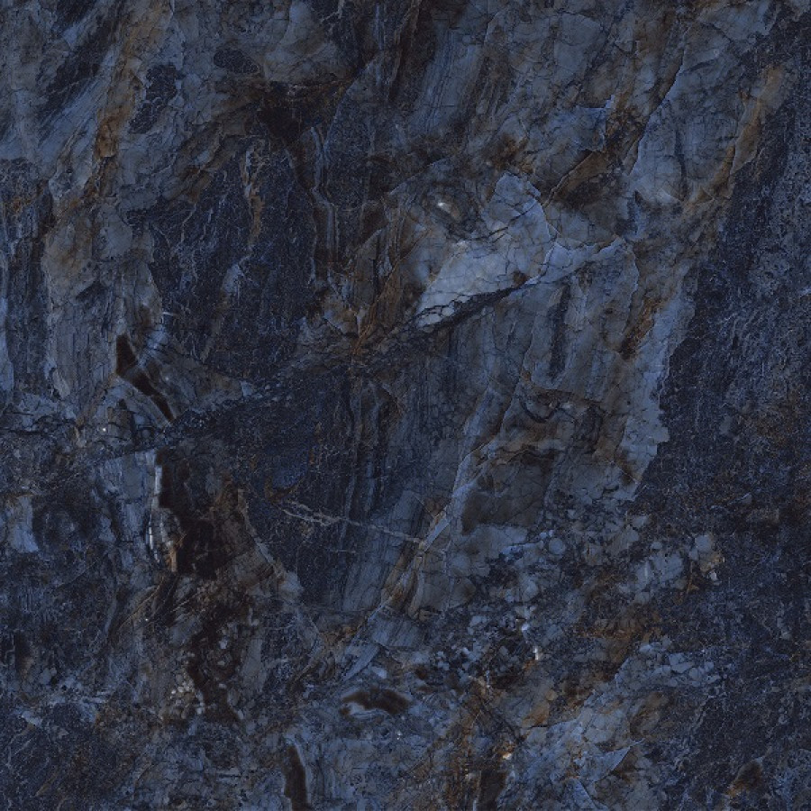 Керамогранит 60x60 Venetian Blue Glamour полированная синий мрамор Italica
