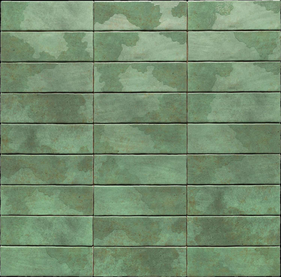 Керамогранит 20x7 7.3мм Korfu Green глянцевая, матовая Mainzu