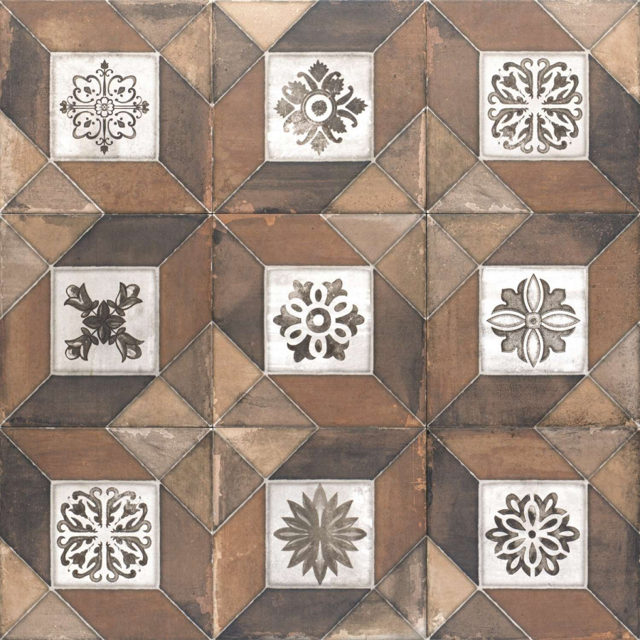 Декор 20x20 8.3мм Elegance Deco Brown матовая Mainzu