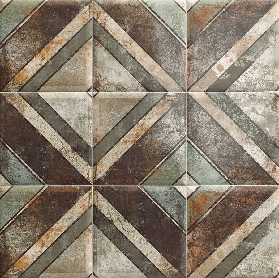 Настенная плитка базовая 20x20 Tin-Tile Diagonal матовая мультиколор Mainzu