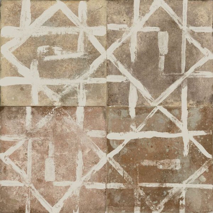 Плитка Fs Alora Decor Lt 40474 матовая коричневый с рисунком, краска, штукатурка 45x45 Peronda