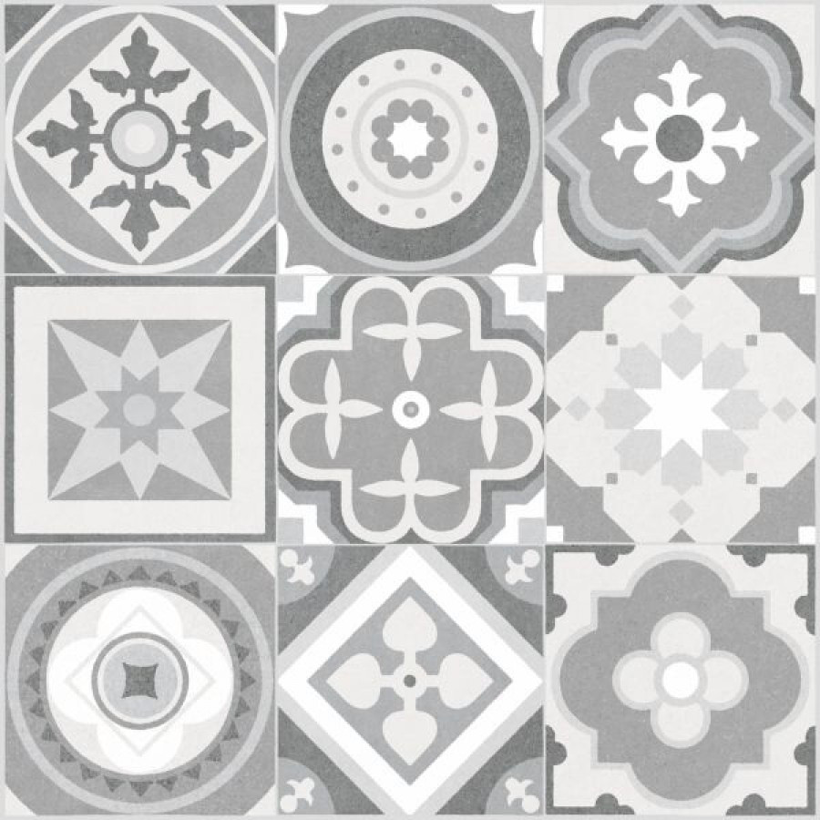 Плитка 60x60 Mila Cold La L R 27138 глянцевая серый камень, с рисунком Peronda