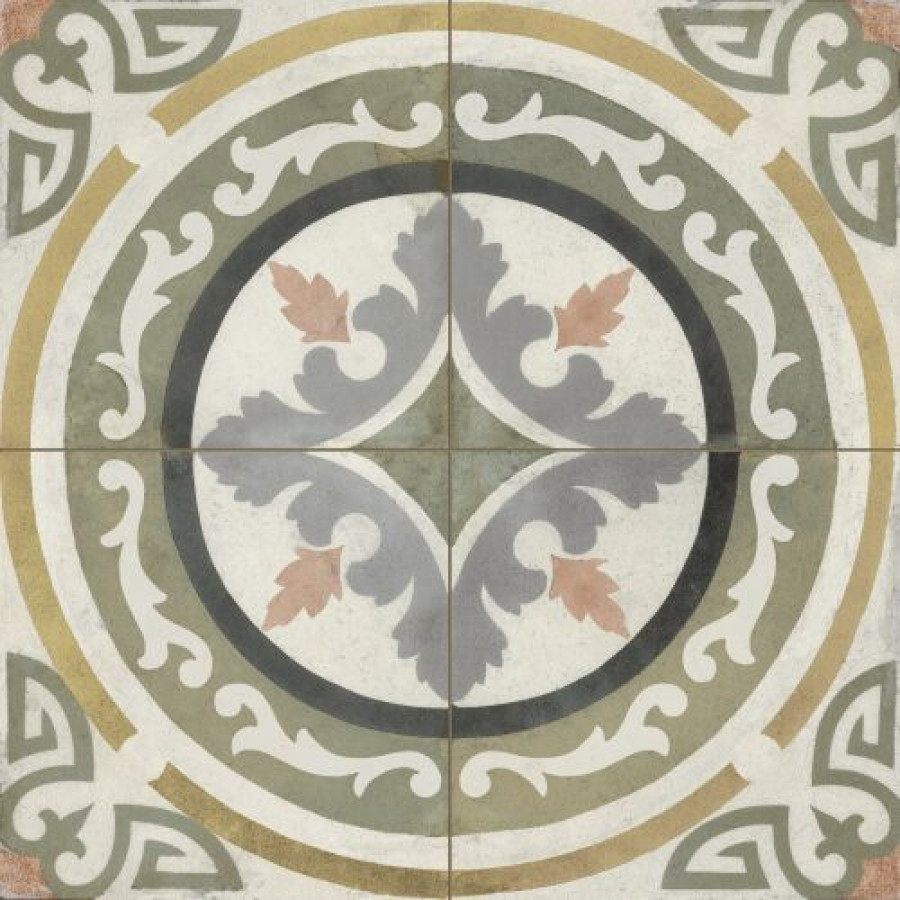 Плитка 45x45 Fs Barna Gracia 37763 матовая белый, мультиколор с рисунком Peronda