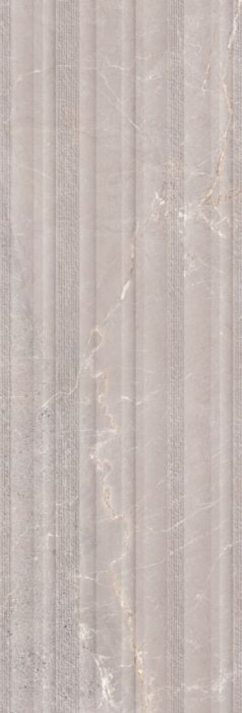 Плитка 100x33 Alchemy Iron Decor R 37869 с рельефом серый камень, мрамор Peronda
