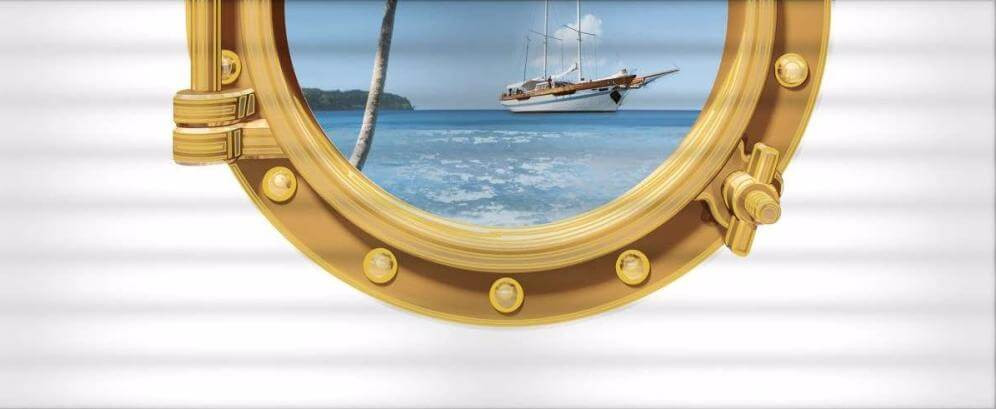 Плитка 58x24 Eden Decor ocean 2 иллюминатор декор настенный глянцевая Unicer