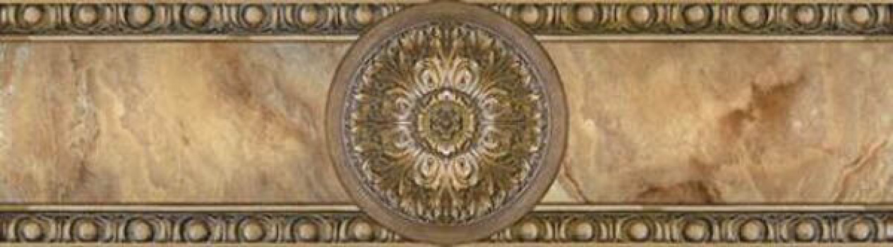 Плитка 24x7 Sublime Cenefa sultano бордюр настенный глянцевая бежевый Unicer