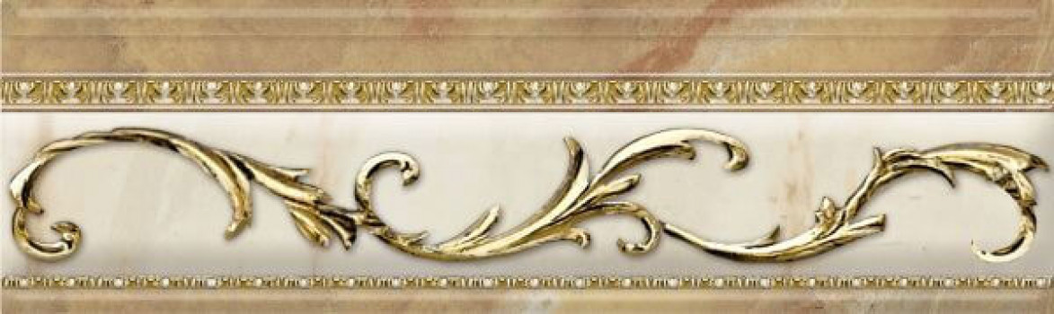 Плитка 24x7 Sublime Cenefa relieve бордюр настенный глянцевая бежевый Unicer