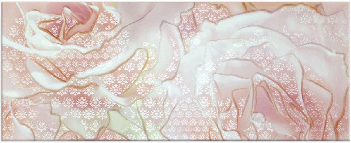 Плитка 58x24 Reality Decor rosa декор настенный глянцевая розовый Unicer