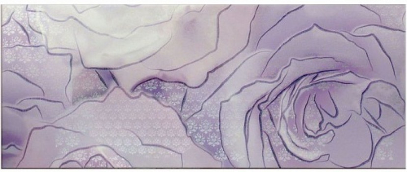 Плитка 58x24 Reality Decor lila декор настенный глянцевая фиолетовый Unicer