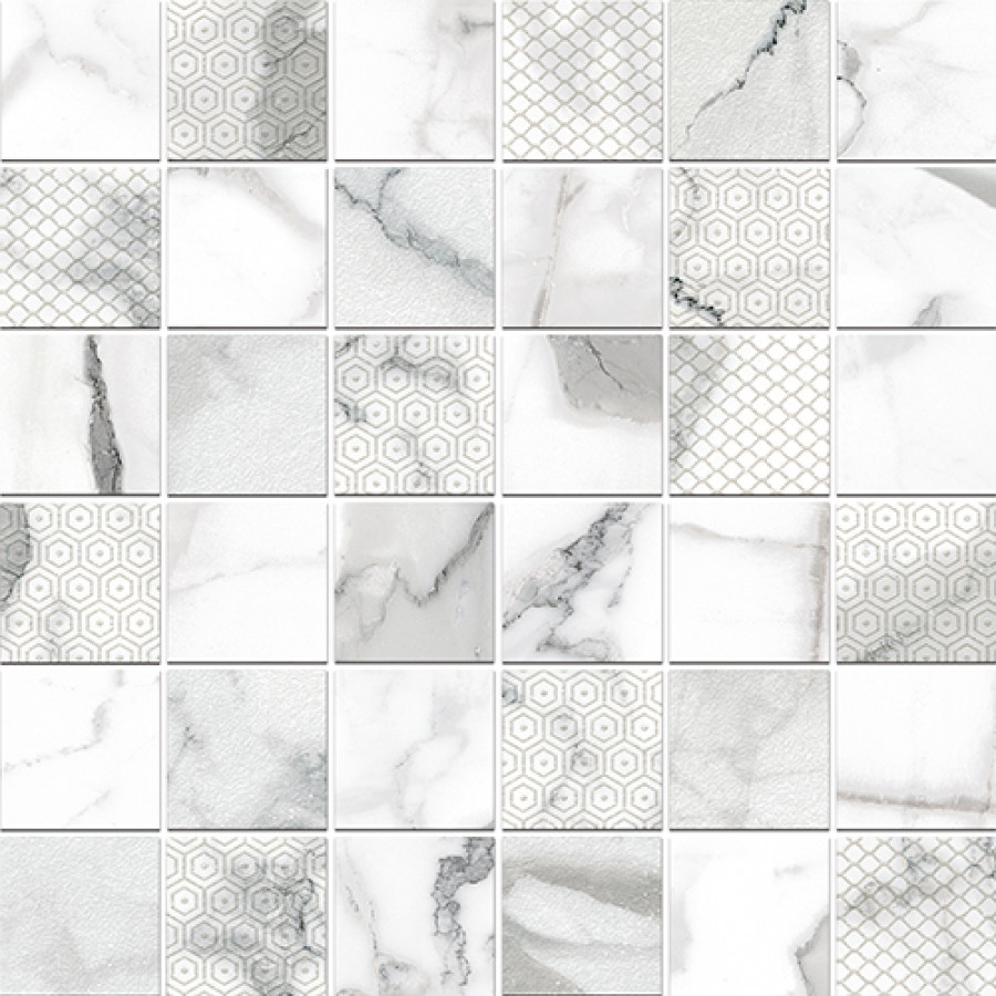 Плитка мозаика 30x30 Мозаика ARABESCATO BIANCO DECOR MOSAIC глянцевая Керлайф
