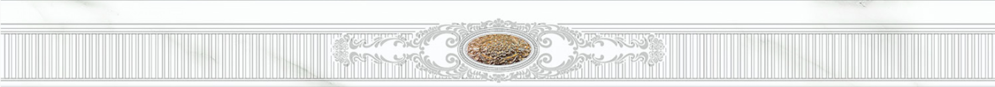 Плитка декор 90x8 бордюр 882 Madison глянцевая белый Eurotile