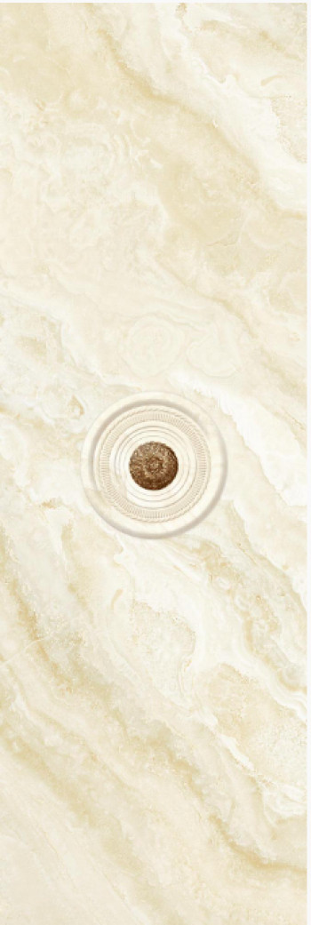 Плитка декор 90x30 12мм 74-окно Crystile глянцевая бежевый Eurotile