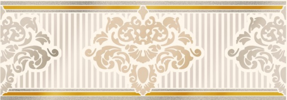 Плитка фриз 25x9 бордюр 41 Valentino 25X70 глянцевая комбинированный Eurotile