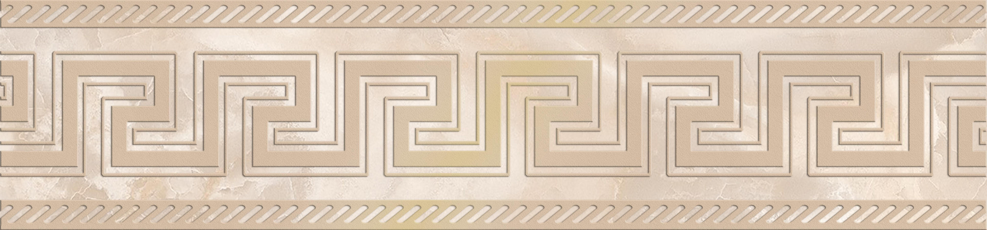 Плитка фриз 50x12 VERSACE бордюр 48 Rulex глянцевая бежевый Eurotile