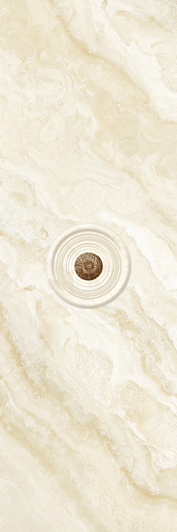 Плитка декор 15x15 74-вставка Crystile глянцевая бежевый Eurotile