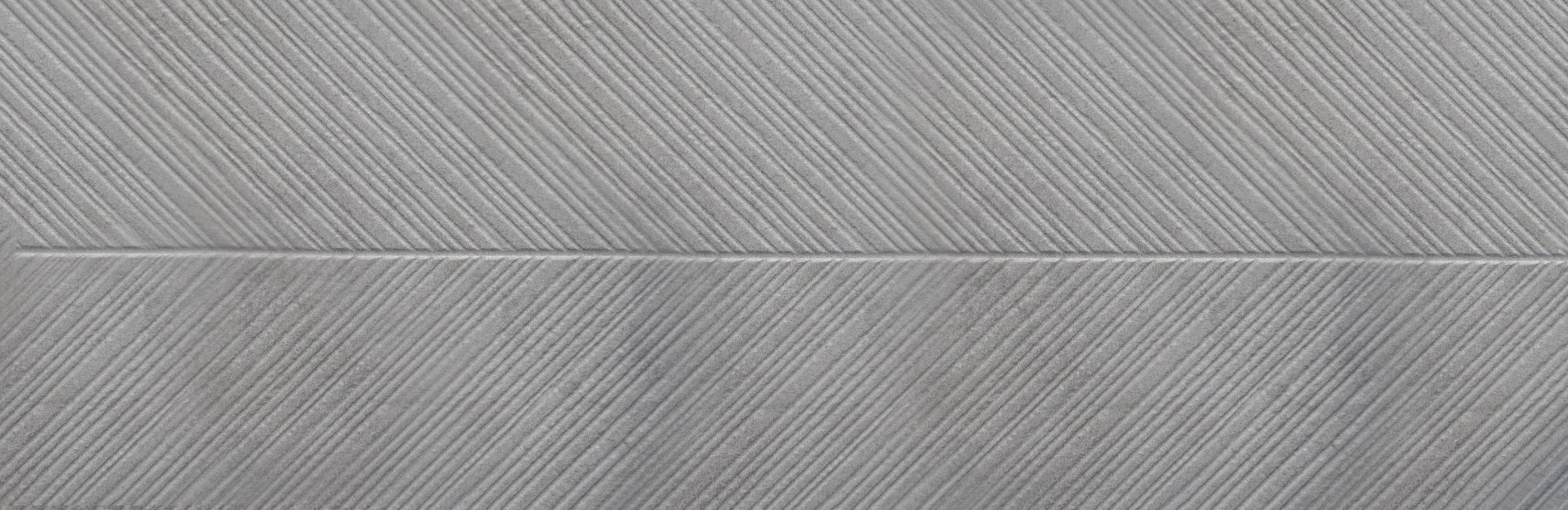 Плитка настенная 100x33 12мм серый рельеф ёлочка 462 Лофт Eurotile