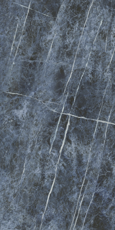 Керамогранит 120x60 Anima Wonder Starlit Lucidato полированная мрамор синий Caesar Ceramiche