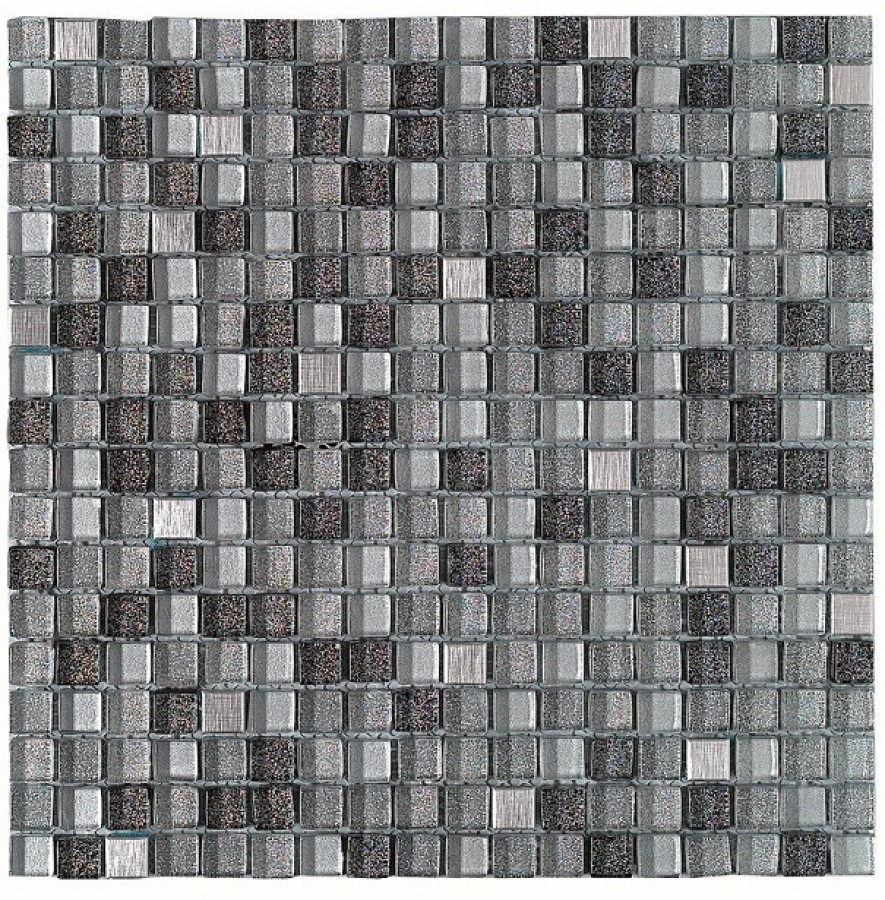 Мозаика 30x30 Pleyades глянцевый под стекло серый 8мм 185676 Dune