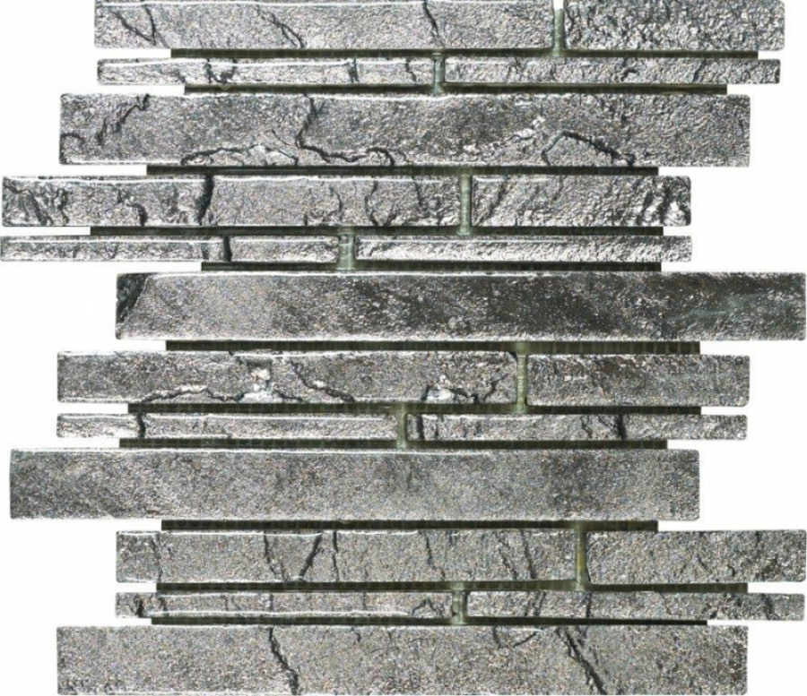 Мозаика 30x30 Duende Platinum глянцевый под стекло серебро 10мм 187281 Dune