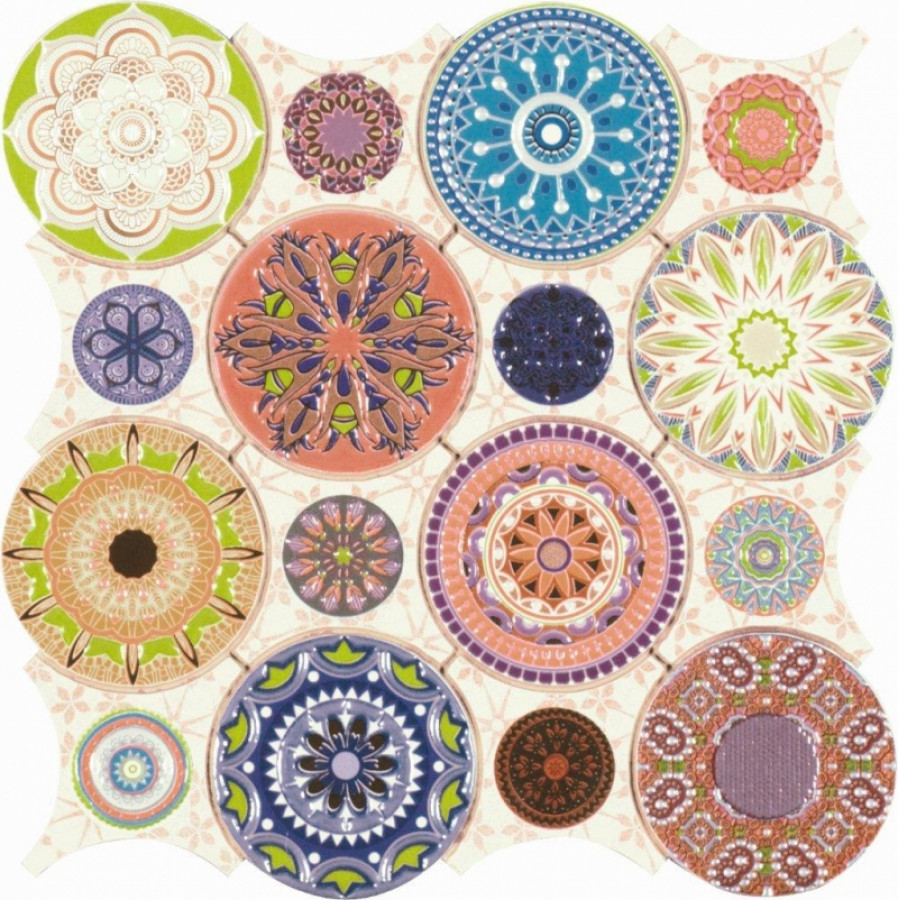 Мозаика 28x28 Mandala глянцевый под камень мультиколор 10мм 186922 Dune