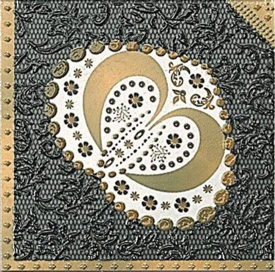 Плитка 15x15 Taco Persepolis глянцевый под мрамор коричневый 186724 Dune