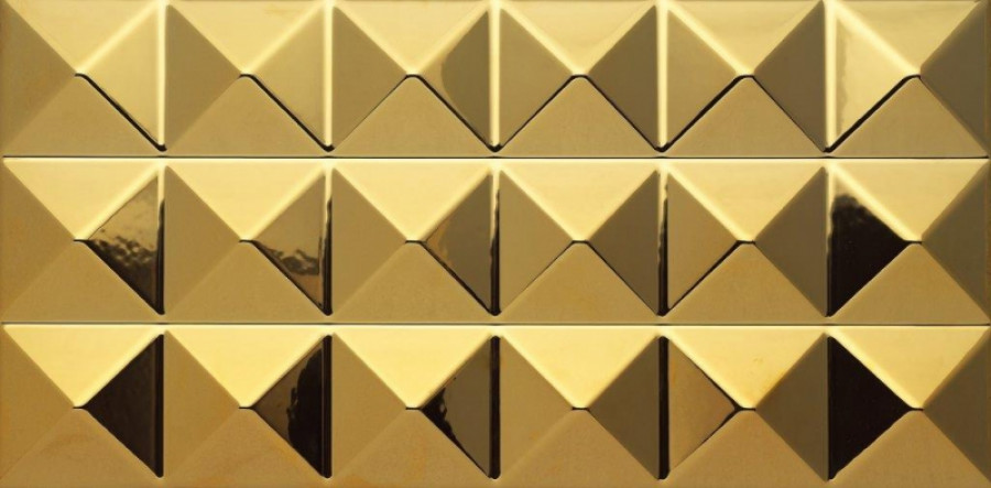 Плитка настенная 60x30 Golden Keops глянцевый под металл светлая 10мм 186592 Dune