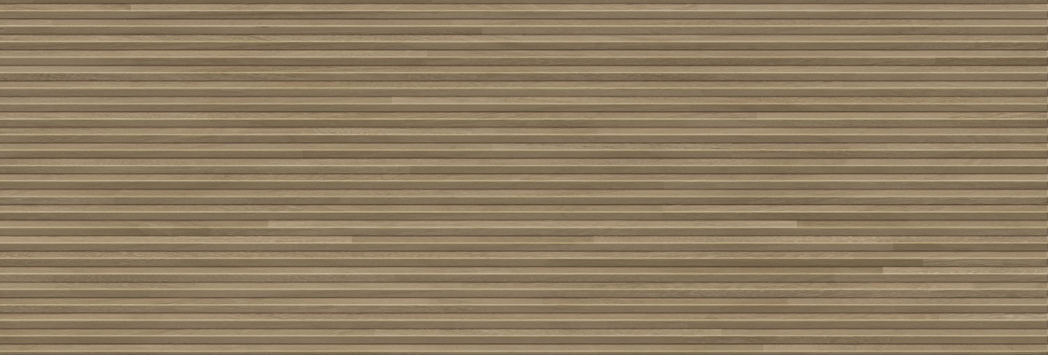 Плитка настенная 120x40 8мм XS Марлен Слэт Нат/темно-коричневая рельефная матовая Argenta