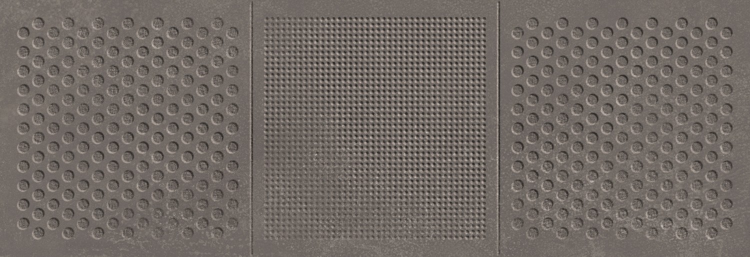 Плитка настенная 60x20 9мм Гравити Лансер Айрон/коричневая рельефная матовая Argenta