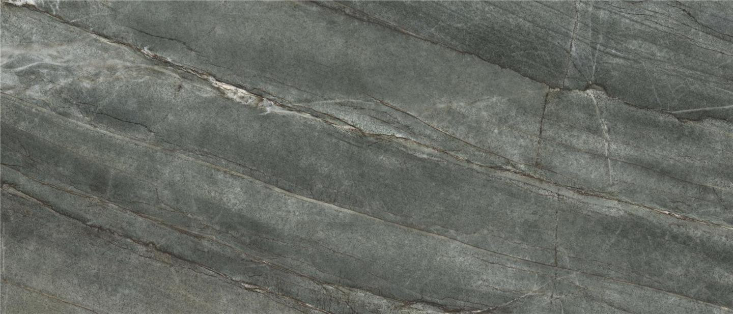 Керамогранит 280x120 Tiffany Emerald Mt Rect (6Mm) матовая камень черный Ktl-Keratile