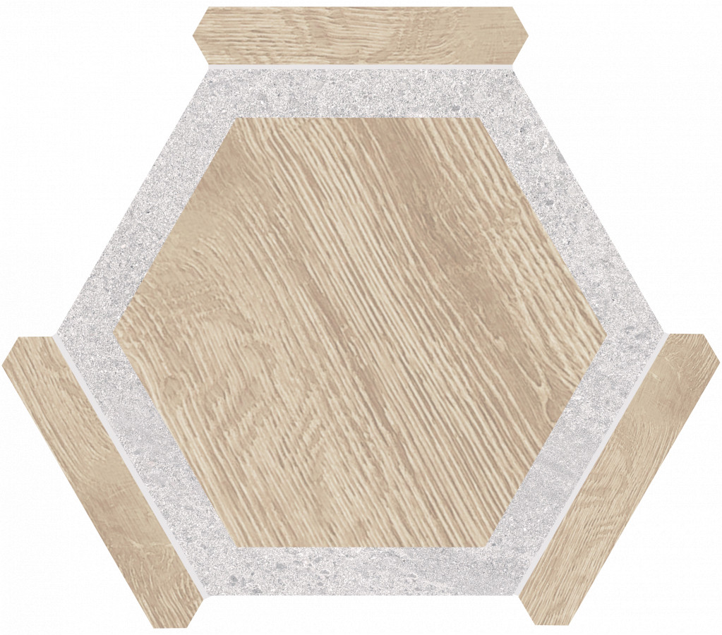 Керамогранит напольная 25x22 8мм Oregon Haya Gris матовая Monopole