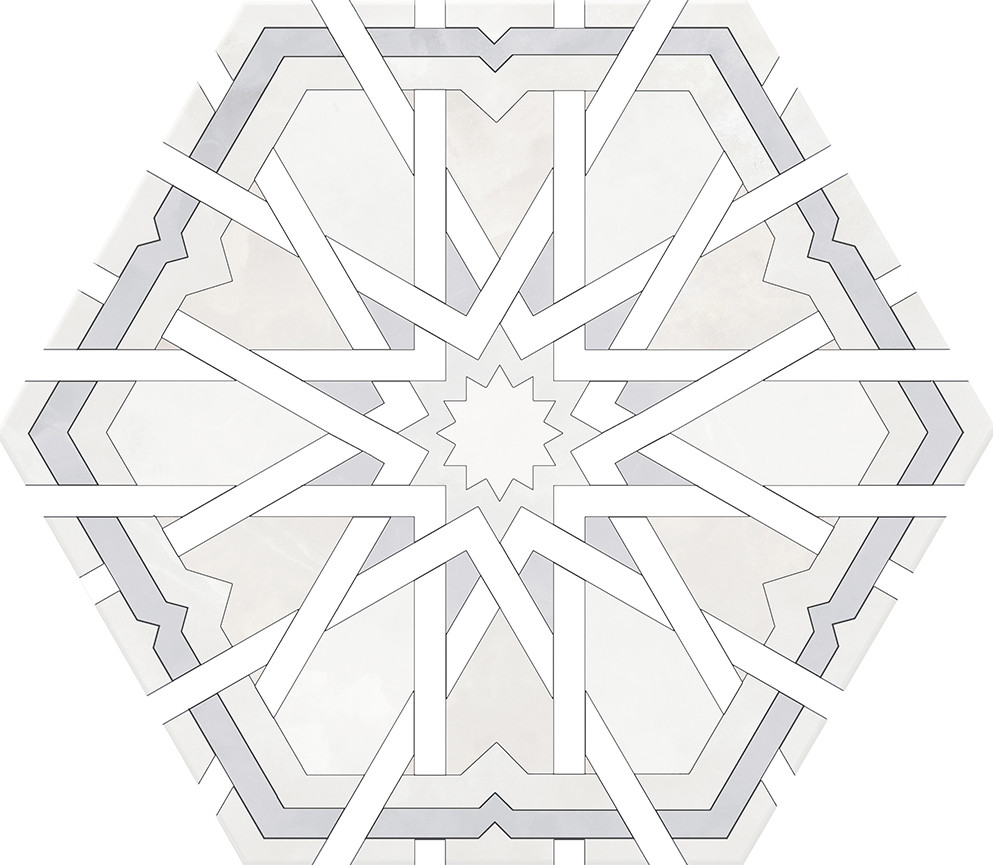 Керамогранит универсальная 24x20 8мм Radiant White матовая Monopole