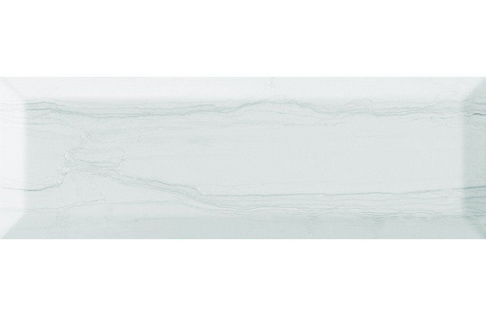 Плитка настенная 30x10 8мм Лагуна белая глянцевая с фаской глянцевая Monopole