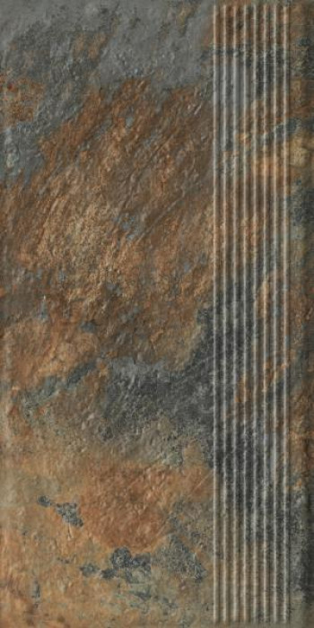 Плитка ступень 60x30 9мм Ardis Rust Stopnica Prosta Struktura Mat матовая Ceramika Paradyz