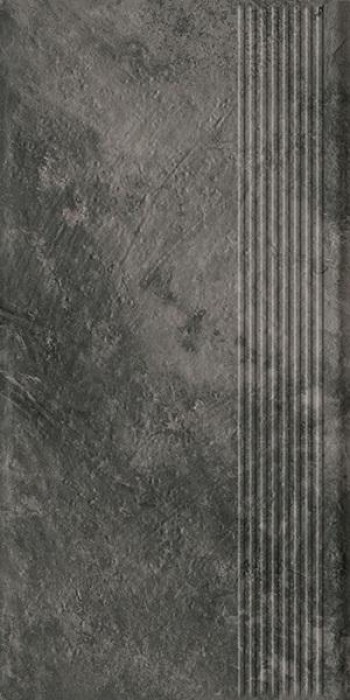 Плитка ступень 60x30 9мм Ардис Дарк структурная матовая Ceramika Paradyz