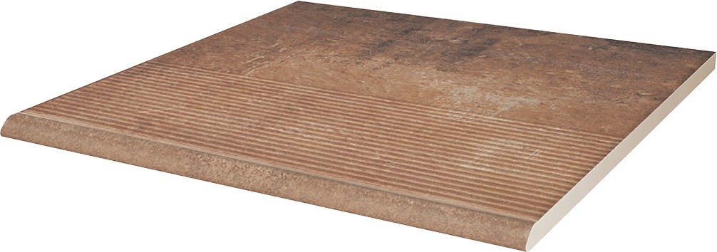 Плитка ступень 30x30 9мм Скандиано Россо B1a матовая Ceramika Paradyz