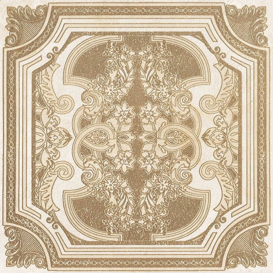 Плитка 40x40 Petrus Decor berrouet x 8000675 матовая бежево-золотистый Atlantic Tiles