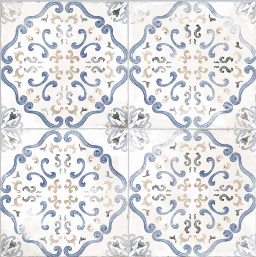 Керамогранит 58x58 10мм Alice Azul матовая El Molino