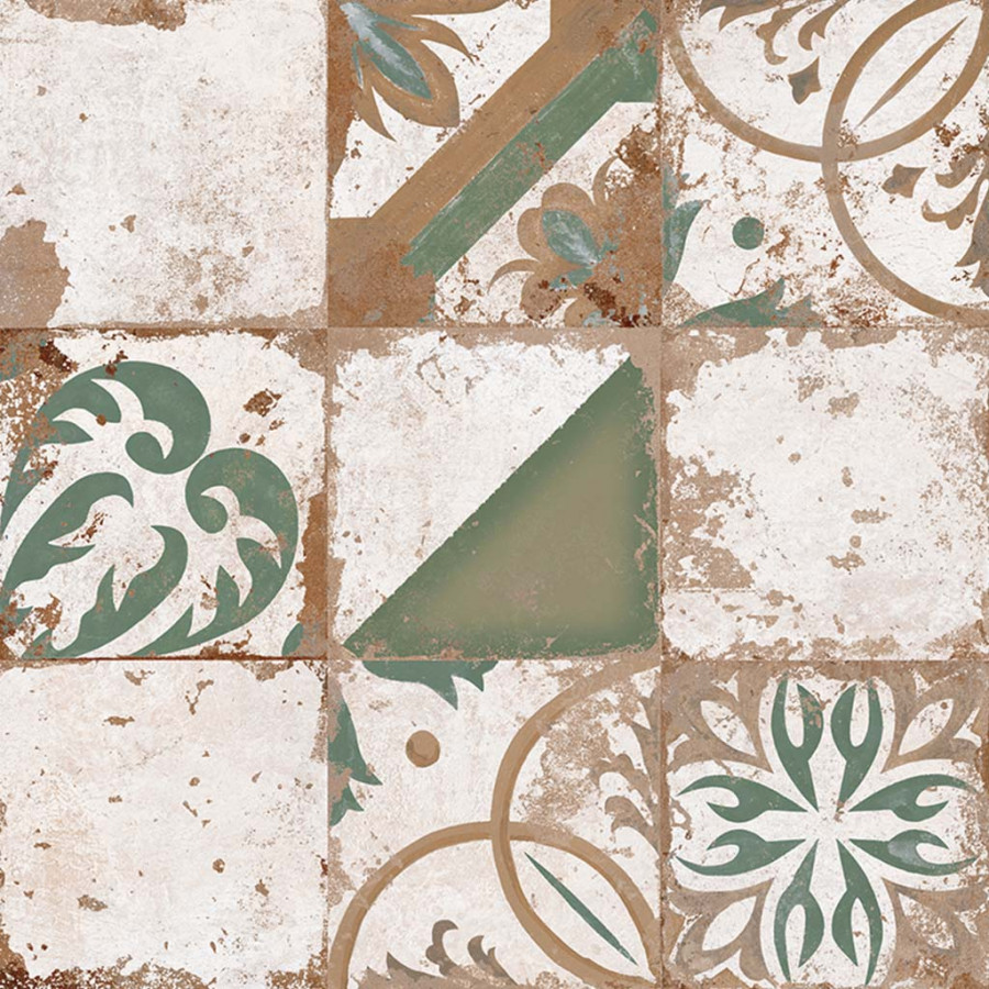 Керамогранит 58x58 Memory 7 Verde Brillo глянцевая мультиколор El Molino