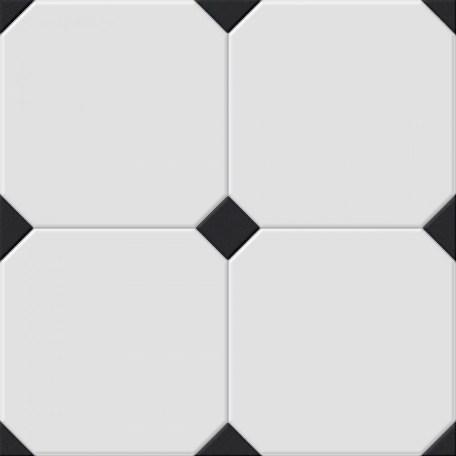 Плитка 58x58 9мм Betera Black-White матовая El Molino