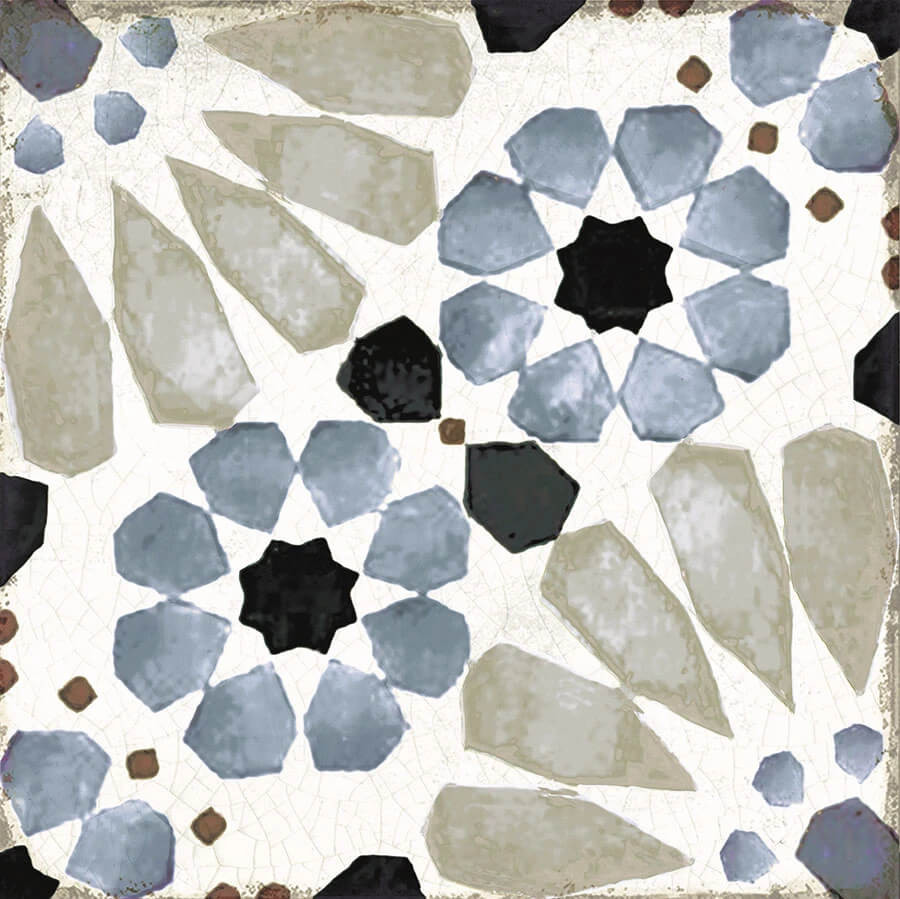 Керамогранит 20x20 10мм Grafton Mina s сатинированная бежево-белый Nanda Tiles