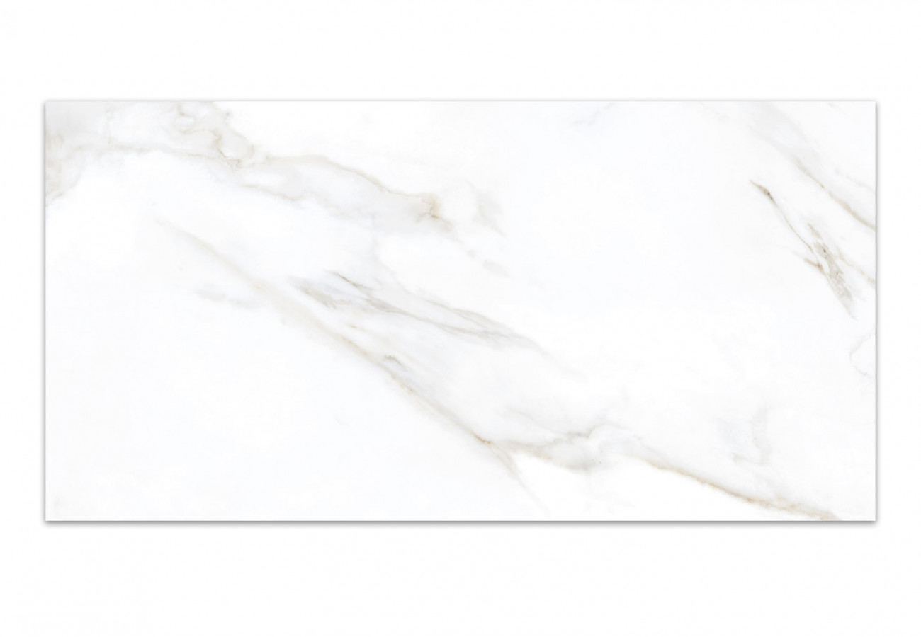 Керамогранит настенная 120x60 9мм Aura Statuario Glossy глянцевая Realistik