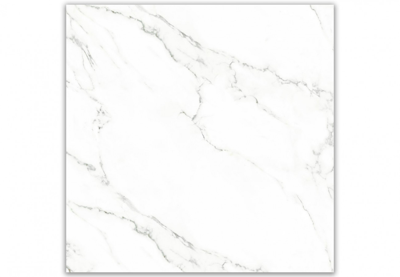 Керамогранит напольная 60x60 10мм Carrara white матовая Realistik