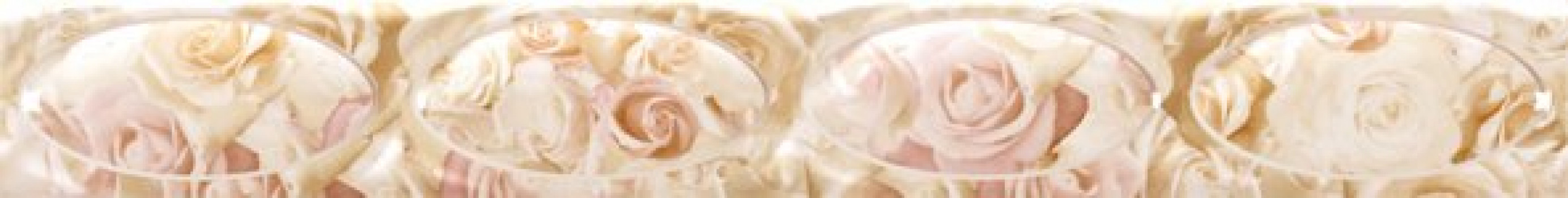 Керамический бордюр RCS000064 Spring Cenefa Parfum Blanco 59x8 для стен глянцевая Rocersa