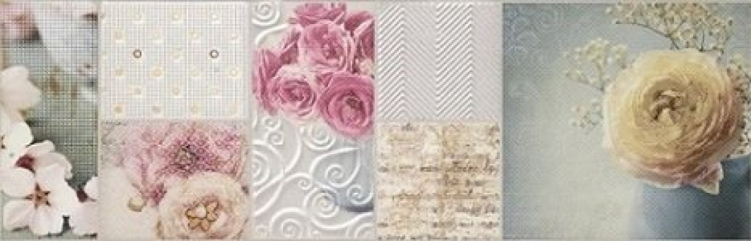 Керамический декор RCS000071 Decorado Angie A Blanco 75x25 для стен матовая Rocersa