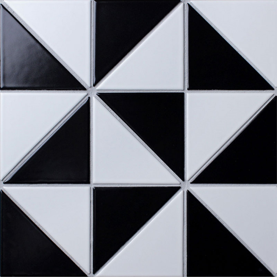 мозаика 28x28 6мм Geometry Triangolo Chess Matt матовая Starmosaic
